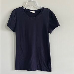 Zenana Outfitters Blue Fitted Short Sleeve T-Shirt